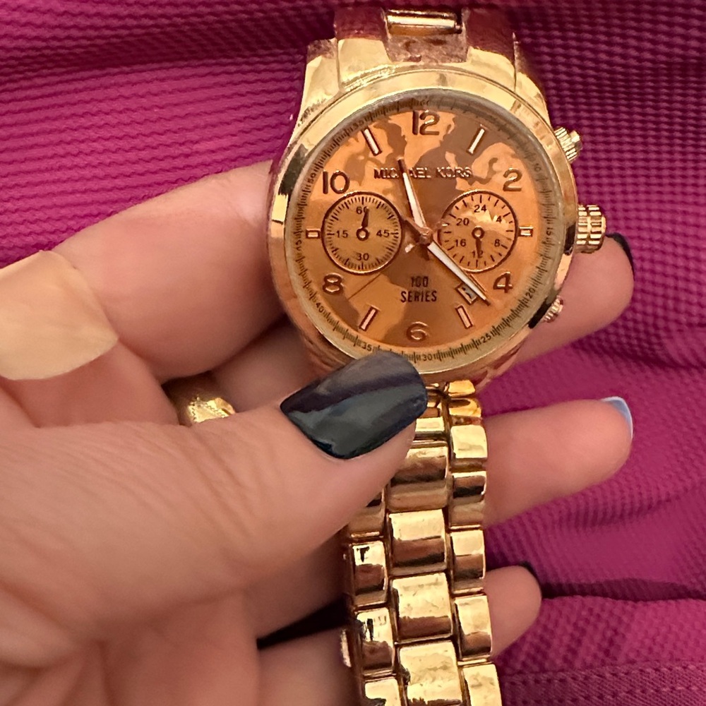 Michael Kors Gold Tone Watch with Chronograph